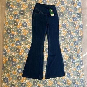 Halara crossover flare jeggings jean leggings with pockets women's small NWT